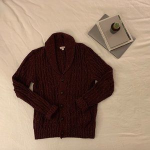 M Men's Burgundy cardigan